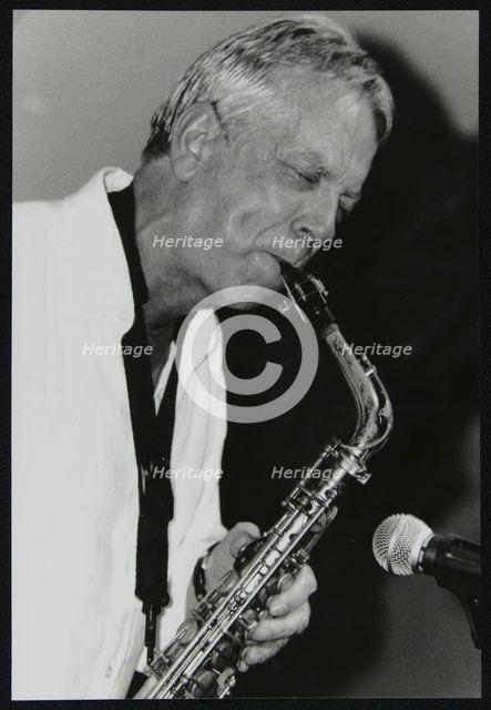 Pat Crumly playing alto saxophone at The Fairway, Welwyn Garden City, Hertfordshire, 2004. Artist: Denis Williams
