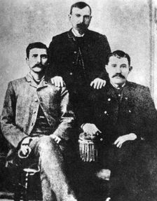 Pat Garrett, James Brent and John W Poe, sheriffs of Lincoln County, c1880-1882 (1954)