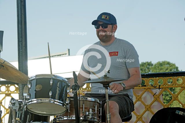 Pat Levett, The Coalminers, Jazz on the Vine, Sevenoaks, Kent, 13 Sep 2020. Creator: Brian O'Connor.