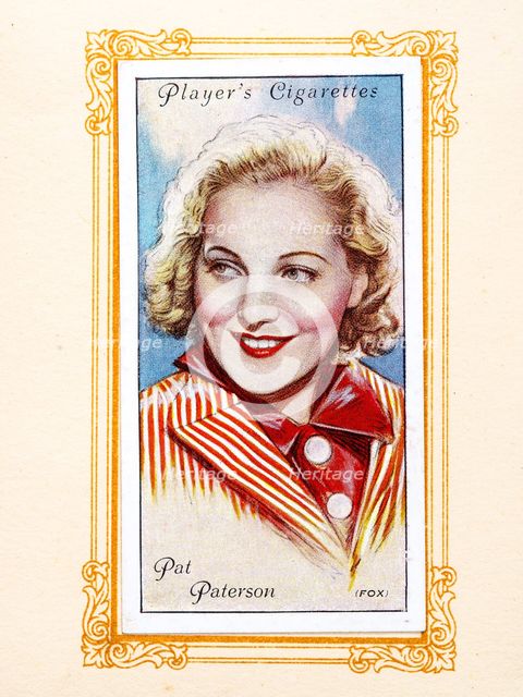 Pat Paterson Collectables Picture of movie stars that came with the Players cigarette packet, 1934.  Creator: Unknown.