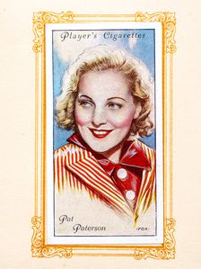 Pat Paterson Collectables Picture of movie stars that came with the Players cigarette packet, 1934. Creator: Unknown