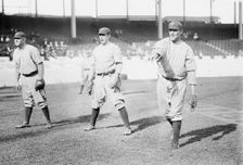 Pat Ragan, Nap Rucker, Elmer Knetzer, Brooklyn NL (baseball), 1912. Creator: Bain News Service