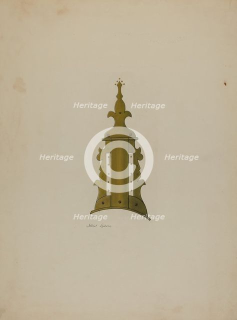 Patch Box of Kentucky Rifle, c. 1938. Creator: Albert J. Levone.