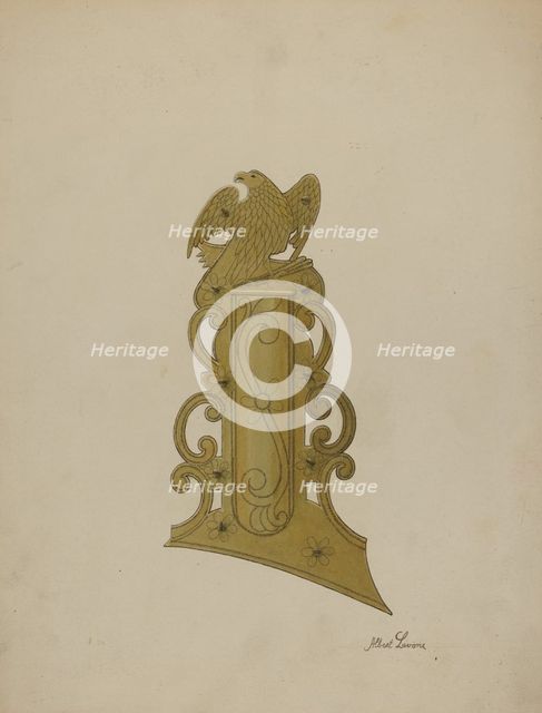 Patch Box of Kentucky Rifle, c. 1938. Creator: Albert J. Levone.