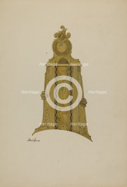 Patch Box of Kentucky Rifle, c. 1938. Creator: Albert J. Levone.