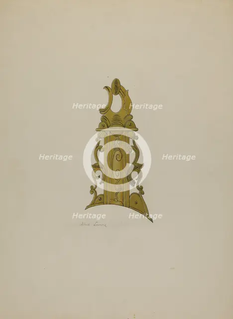 Patch Box from Ky. Rifle, c. 1938. Creator: Albert J. Levone.