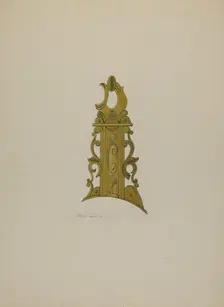 Patch Box from Ky. Rifle, c. 1938. Creator: Albert J. Levone