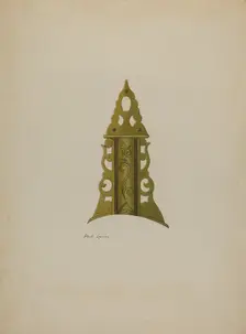 Patch Box from Ky. Rifle, c. 1938. Creator: Albert J. Levone