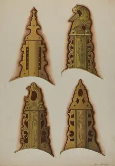 Patch Boxes of Kentucky Rifles, c. 1937. Creator: Albert J. Levone