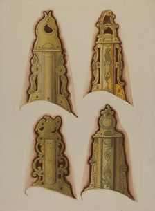 Patch Boxes of Kentucky Rifles, c. 1937. Creator: Albert J. Levone