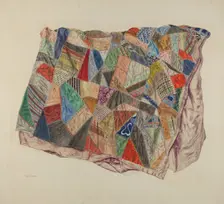 Patchwork Quilt, 1935/1942. Creator: Max Unger