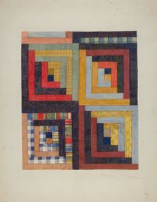 Patchwork Quilt, 1935/1942. Creator: Cora Parker
