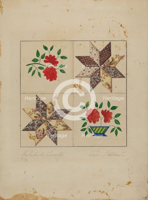 Patchwork Quilt, 1935/1942. Creator: Daniel Fletcher.