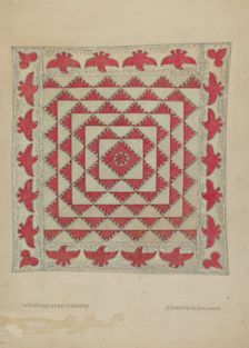 Patchwork Quilt, 1935/1942. Creator: Edmond W. Brown