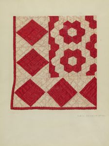 Patchwork Quilt, 1935/1942. Creator: Elgin Moncure Styll