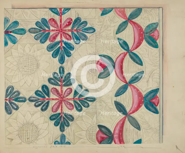 Patchwork Quilt, 1935/1942. Creator: Ella Josephine Sterling.