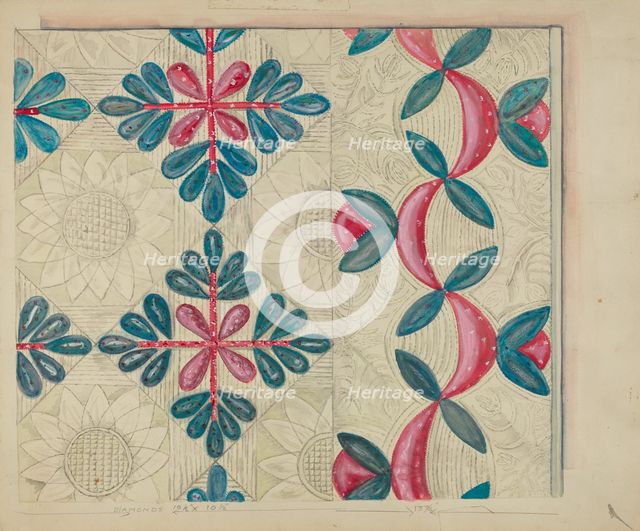 Patchwork Quilt, 1935/1942. Creator: Ella Josephine Sterling.