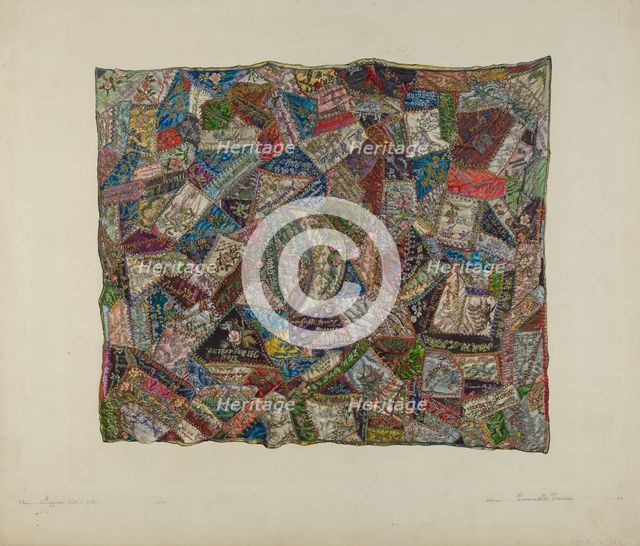 Patchwork Quilt, 1935/1942. Creator: Florence Truelson.