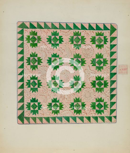Patchwork Quilt, 1935/1942. Creator: George Loughridge.