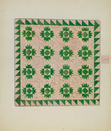 Patchwork Quilt, 1935/1942. Creator: George Loughridge