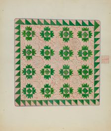 Patchwork Quilt, 1935/1942. Creator: George Loughridge
