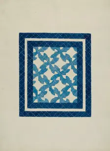 Patchwork Quilt, 1935/1942. Creator: Genevieve Sherlock