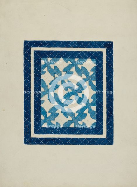 Patchwork Quilt, 1935/1942. Creator: Genevieve Sherlock.