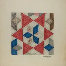 Patchwork Quilt, 1935/1942. Creator: Ralph N. Morgan