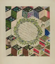 Patchwork Quilt, 1935/1942. Creator: Ray Price