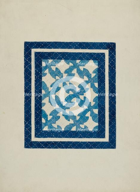 Patchwork Quilt, 1935/1942. Creator: Genevieve Sherlock.