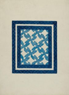 Patchwork Quilt, 1935/1942. Creator: Genevieve Sherlock