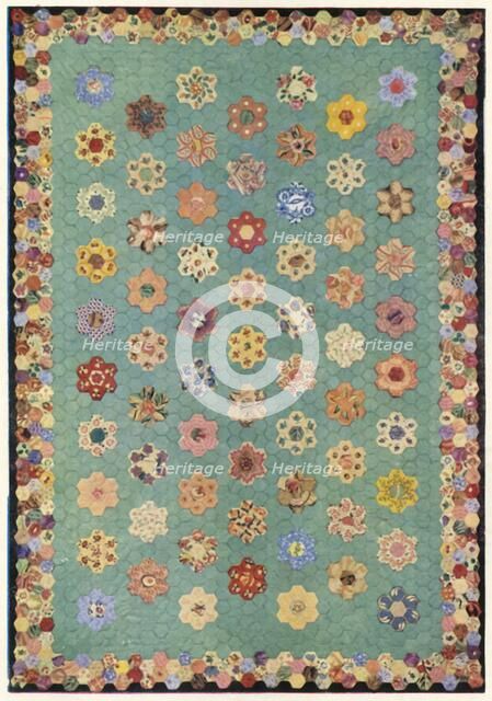 Patchwork quilt, 1943. Creator: Unknown.