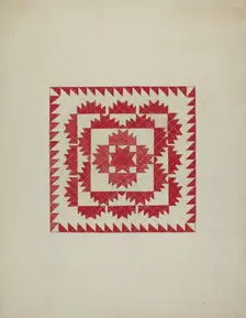 Patchwork Quilt, c. 1940. Creator: Genevieve Sherlock