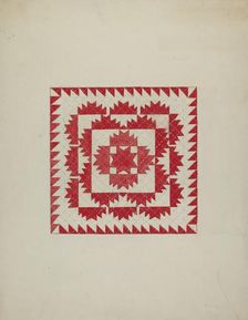 Patchwork Quilt, c. 1940. Creator: Genevieve Sherlock