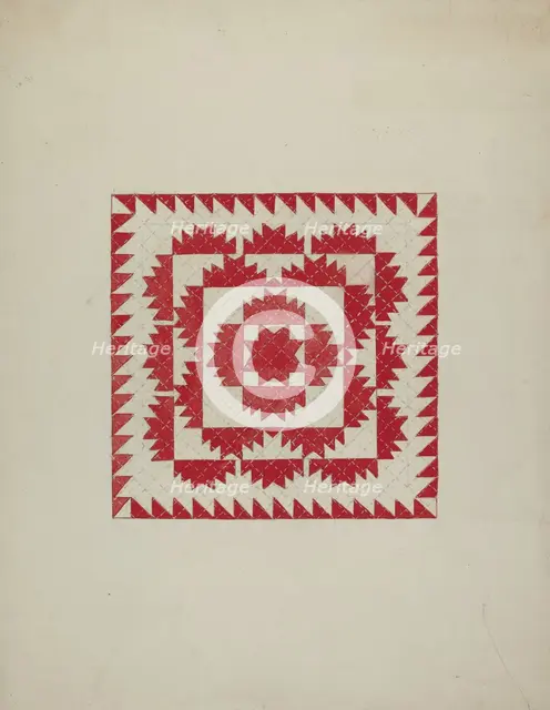 Patchwork Quilt, c. 1940. Creator: Genevieve Sherlock.
