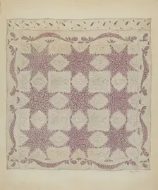 Patchwork Quilt, c. 1936. Creator: Mary Berner