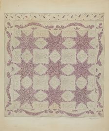 Patchwork Quilt, c. 1936. Creator: Mary Berner