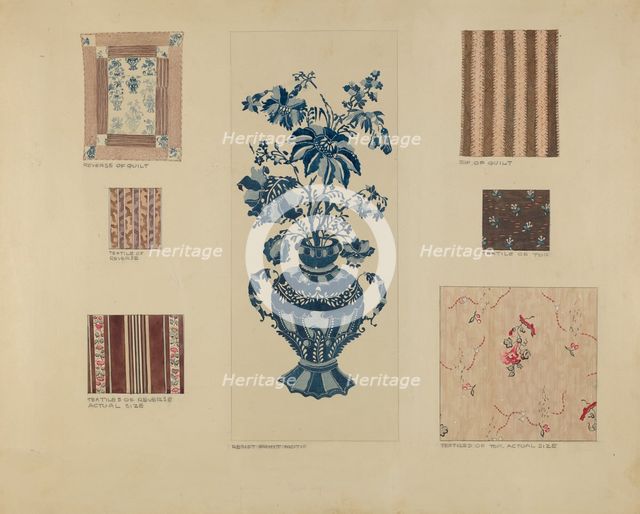 Patchwork Quilt, c. 1936. Creator: Millia Davenport.