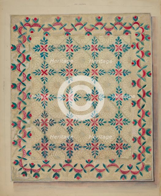 Patchwork Quilt, c. 1936. Creator: Ella Josephine Sterling.