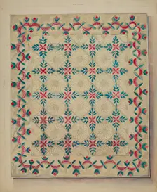 Patchwork Quilt, c. 1936. Creator: Ella Josephine Sterling