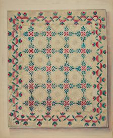 Patchwork Quilt, c. 1936. Creator: Ella Josephine Sterling