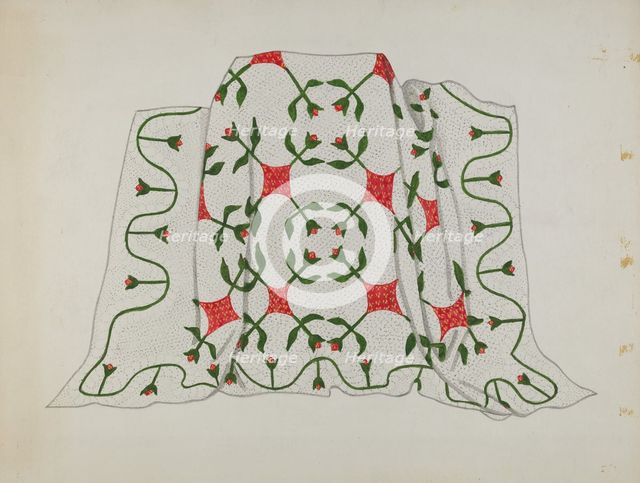 Patchwork Quilt, c. 1936. Creator: Ellen Duncan.