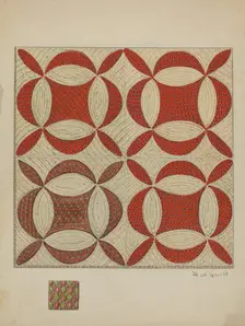 Patchwork Quilt, c. 1936. Creator: George Loughridge