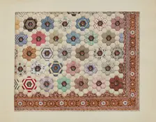 Patchwork Quilt, c. 1936. Creator: Irene Schaefer