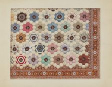 Patchwork Quilt, c. 1936. Creator: Irene Schaefer