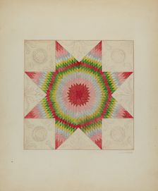 Patchwork Quilt, c. 1936. Creator: Jules Lefevere
