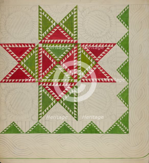 Patchwork Quilt, c. 1936. Creator: Katherine Hastings.