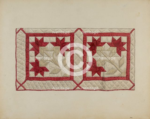Patchwork Quilt, c. 1936. Creator: Paul Ward.