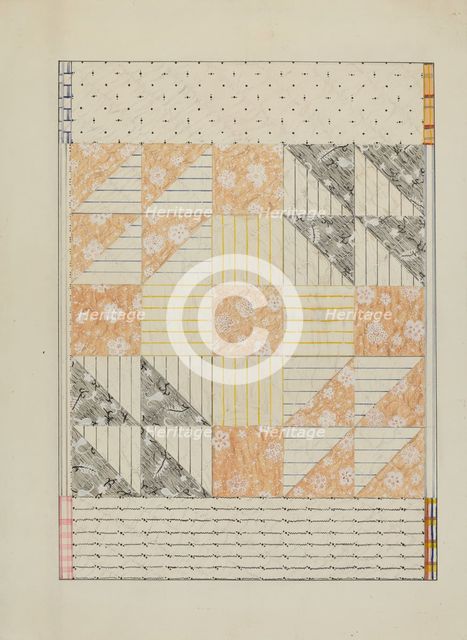 Patchwork Quilt, c. 1937. Creator: Margaret Linsley.