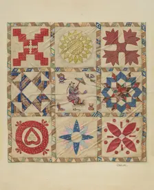 Patchwork Quilt, c. 1937. Creator: Charlotte Winter
